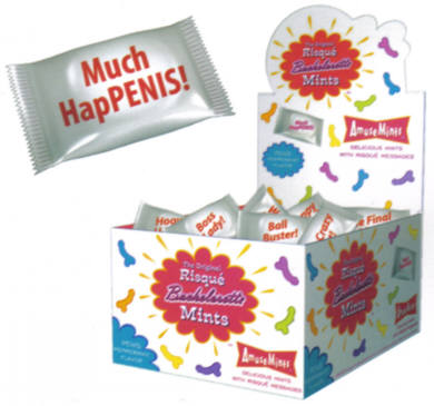 Individually wrapped candy with Best Wishes messages on them.