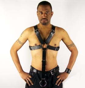 X Harness with Cock Ring Attachment