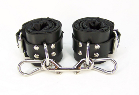 Black Satin Lined Wrist Cuffs
