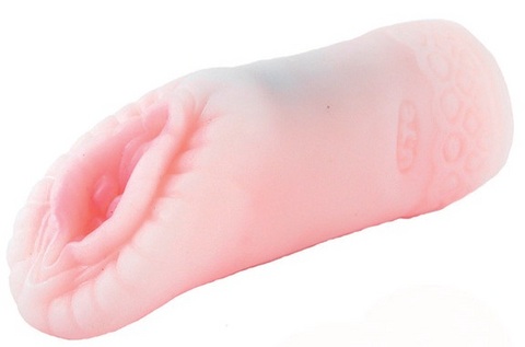 Sexy Snatch Pocket Sized Masturbator with Stimulating Pleasure Pearls Beige