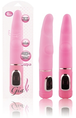 Gia – Pure Silicone Waterproof Vibrator with Vibrating Tip-7 Vibrating Functions-pink