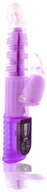 Wave Rabbit-Waterproof Vibrator with Pulsating Shaft-purple