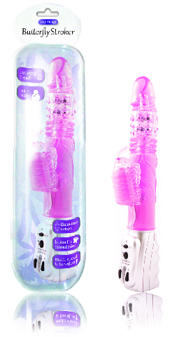 Butterfly Stroker with Thrusting Rotating Shaft Pink
