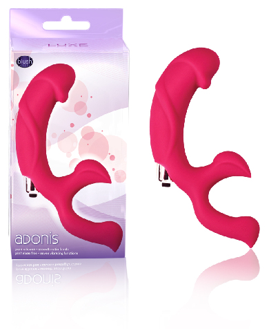 Adonis- Pure Silicone Vibrating Dual Stimulator-Magenta
