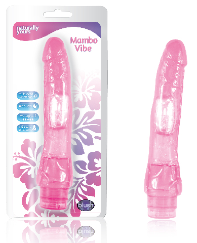 Mambo Vibe - 9 Waterproof Vibrating Dildo-Pink