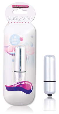 Cutey Vibe-Pocket sized Vibrator with 7 Vibrating Patterns-silver