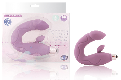 Goddess Pure Silicone Waterproof 7 Function Vibrator purple