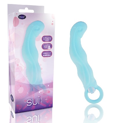 Sui-Pure Silicone Gspot Stimulator with 7 Vibrating Functions-blue