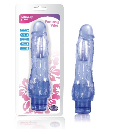 Fantasy Vibe 8.5 Waterproof Vibrating Dildo-Blue