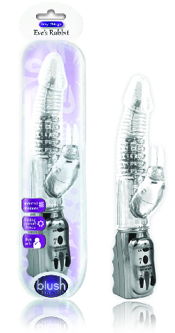 Eve’s Rabbit-Dual Stimulating Vibrator with Gyrating Shaft-clear colored