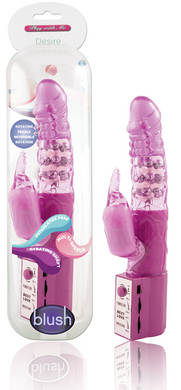Desire Multi Function Vibrator with Rotating Pleasure Beads purple
