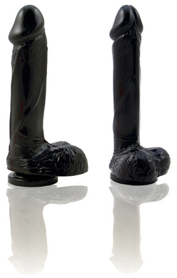 Natural Feel 8 Inch Cock with Suction Cup – Black