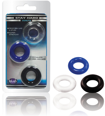 Hygienically Superior Elastomer Donut Rings-3 pack