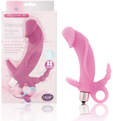 Venus – Pure Silicone Waterproof 7 Function Dual Stimulator-pink