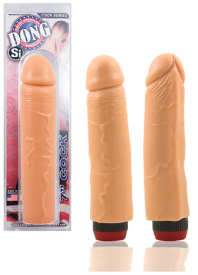 8 Inch Vibrating Cock-Natural colored