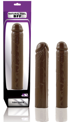 Natural Feel 10 Inch Cock-Brown