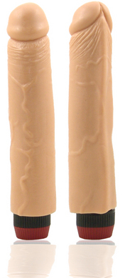 10 Inch Realistic Vibrating Dong - Natural Colored