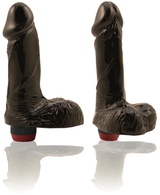 Natural Feel 6 Inch Vibrating Cock - brown