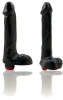 Natural Feel 8 inch Vibrating Cock-Midnight Black