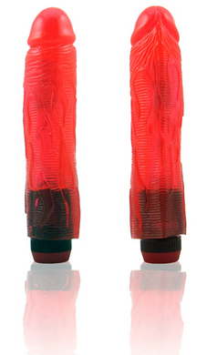 Natural Feel Pimp My Rod 8 inch Vibrating Cock-Red