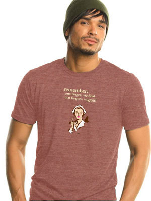 One Finger Medical Mens Fitted T