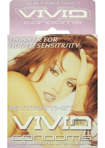 Vivid Extra Thin Condom 3pk