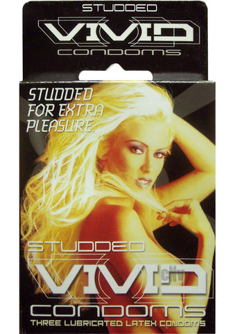 Vivid Studded Condom 3pk