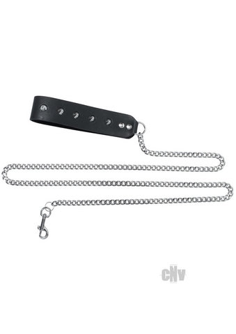 Chain Leash Wstudded Handle 4 Ft