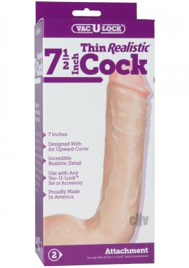 7 1/2 Thin Realistic Cock Flh