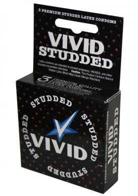 Vivid Studded Condom 3pk