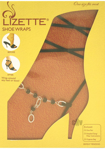 Shoe Wraps Black Beads