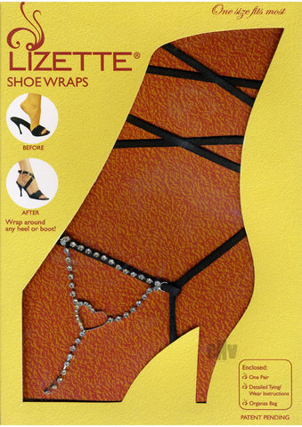 Shoe Wrap Hearts – Black
