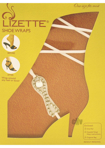 Shoe Wrap Keyhole Medallion – White