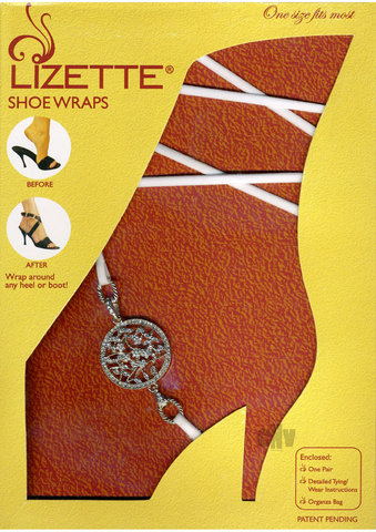 Shoe Wrap Round Medallion – White