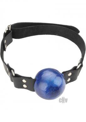 Black and Blue Gag Lrg Blue Ball – D Ring