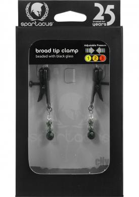 Black Beaded Clamps – Broad Tip