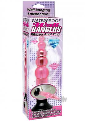 Wallbanger W/p Ribbed Anal Plug Pink