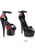 Delight 5.75 Blk Stiletto Corset Sandal Size 8