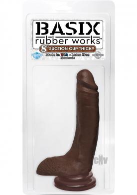 Basix 8 Suction Cup Thicky Brown