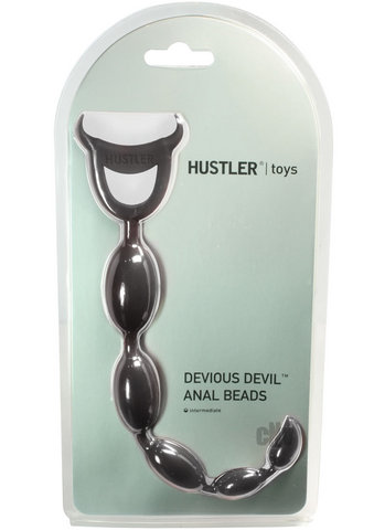 Devious Devil Anal Beads Black