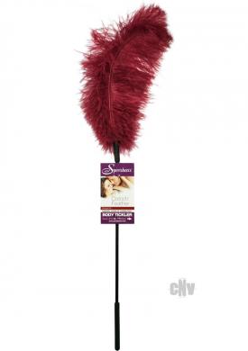 Ostrich Tickler – Burgundy