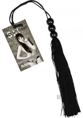 10 Small Rubber Whip Black