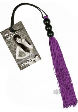 10 Small Rubber Whip Purple
