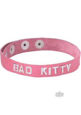 Pinkline Wordband Collar – Bad Kitty