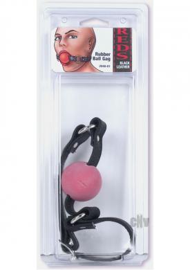Rubber Ball Gag Reds Black