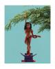 Gift wrapped african american woman ornament