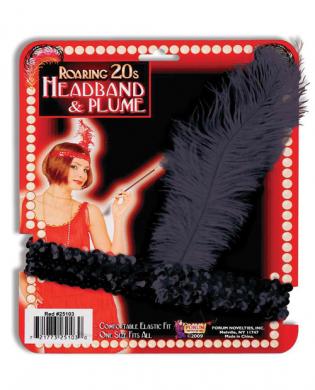 Roaring 20′s headband and plume