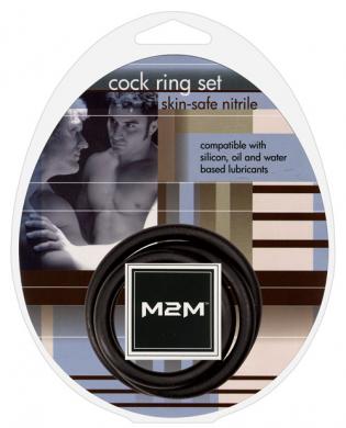 2m nitrile cock ring – pack of 3 black