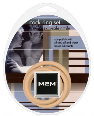 2m nitrile cock ring – pack of 3 nude