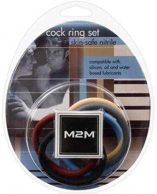 M2m nitrile cock ring  1.75in – pack of 5 asst